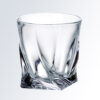Crystal trophy award with thick twisted base, ideal for corporate or employee recognition; clear glass construction.