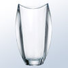 Crystal trophy with thick, angled sides and curved rim, ideal for corporate awards or employee recognition.