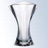Crystal trophy vase with flared sides and narrow base, ideal for corporate or employee achievement recognition.