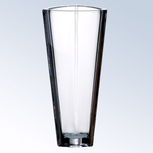 Crystal trophy with wide rim and narrow base, suitable for corporate recognition or employee achievement awards.