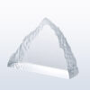 Crystal mountain peak trophy with textured sides, ideal for corporate or employee achievement recognition.