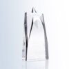 Crystal star award trophy with engraved text and logos, ideal for corporate or employee recognition.