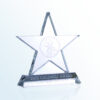 Crystal star award with etched emblem, engraved “2005 Coldwell Award for Innovation”; ideal for corporate recognition.