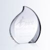 Crystal flame award with engraved "Spirit of the Entrepreneur, Finalist Corporate, Mark Warmoth" on clear glass.