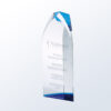 Blue crystal tower award with "National Farm Life #1 Star Salesman 2008" engraved, for corporate achievement recognition.