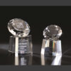 Crystal GEMM trophy awards with diamond tops and engraved bases, ideal for corporate recognition or achievement events.