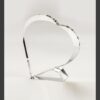 Heart-shaped crystal award plaque on faceted crystal base, ideal for corporate recognition or employee achievement.
