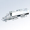 Crystal semi-truck trophy with PACE and running figure logo, ideal for corporate or driver achievement recognition.