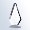 Crystal trophy with engraved HPBA Installing Distributors Conference text, silver base, corporate recognition award.