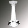 Crystal column trophy with square base and classical capital, ideal for corporate recognition or achievement awards.