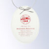 Crystal oval plaque with silver bow, red EBC logo, recipient name, and inspirational quote for employee recognition.