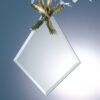 Diamond-shaped crystal award with gold ribbon, ideal for corporate recognition or employee milestones.