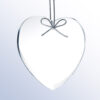 Crystal heart trophy with silver cord, ideal for corporate recognition or milestone achievement awards.