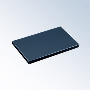 Rectangular crystal glass plaque award on gradient background, ideal for corporate recognition or employee achievement.