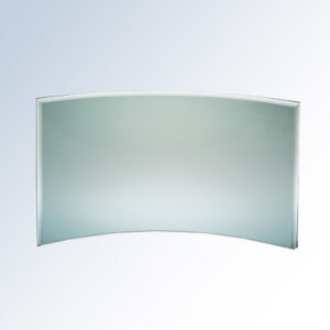 Black Crescent crystal plaque award, clear glass, ideal for corporate achievement or employee milestone recognition.