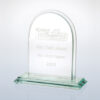 Crystal plaque award with curved glass base, inscribed for Crest Whitestrips Best Smile, Mrs. World Pageant 2003.