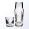 Crystal award trophy and carafe set made of cut glass, ideal for corporate recognition or employee achievement events.