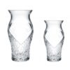 Tall and short crystal trophy vases with cut patterns, ideal for corporate or milestone awards, displayed on a white background.