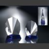 Fandango Crystal Award trophies with blue bases, ideal for corporate recognition or milestone achievements.