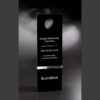 Black crystal award plaque with circular cutout, ideal for corporate recognition or community initiative achievements.
